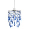 Modern Waterfall Design Easy Fit Pendant Shade with Clear/Midnight Blue