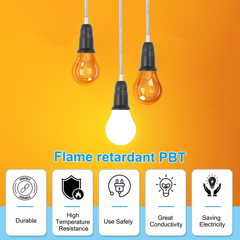 PATIKIL 15.7 Inch E26/E27 Light Socket Extender, 2 Pcs Flexible
