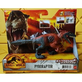 Mattel Jurassic World Dominion Extreme Damage PYRORAPTOR Dinosaur Action Figure