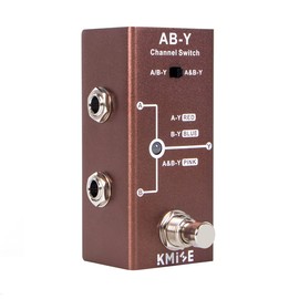 Kmise ABY Pedal,Box Line Selector AB Switch,Electric Guitar Effects Pedal Mini Single Type DC 9V True Bypass