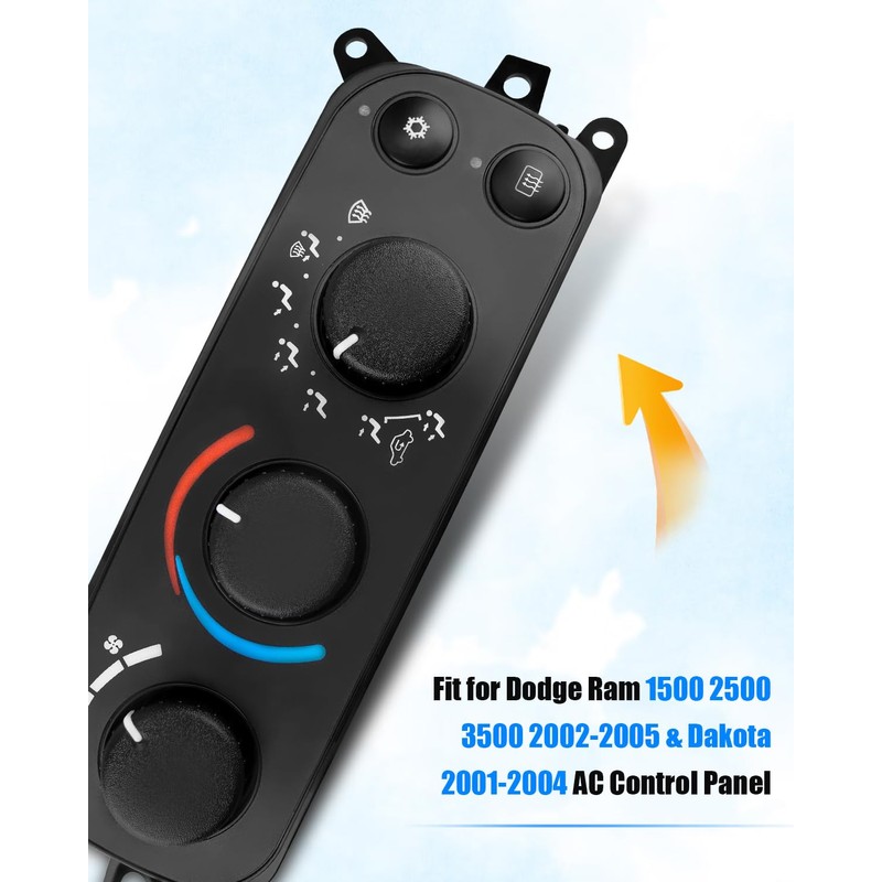 599-212 Climate Control Module Fit for Dodge Ram 1500/2500/3500 2002-2005，Fit