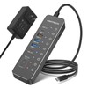 RSHTECH 10-Port Powered USB C Hub 66W with 3x10Gbps USB-3.2