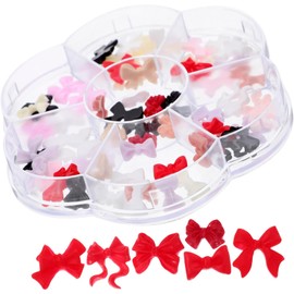 Lurrose decoracion fantasía anillos juego kit moños decoración decoraciones uñas acrílicas navidad adornos uña gemas moño deslumbrantes pedazos juego de uñas acrílicas relieve cristales gel boda postizas decoradas muestra dijes muestras encantos personali