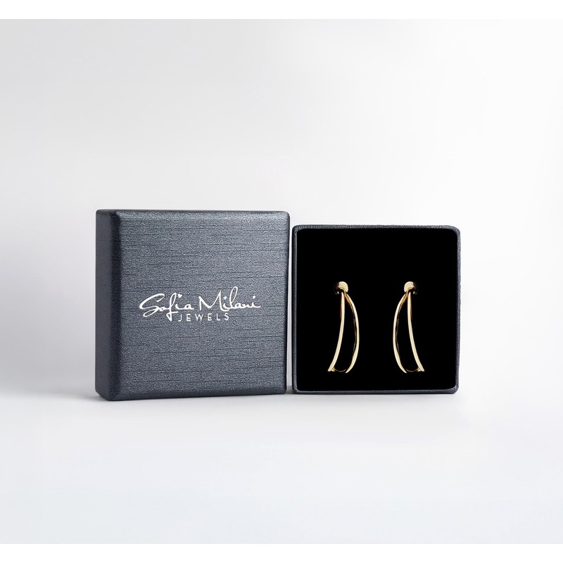 SOFIA MILANI - Women's Earrings 925 Silver - Open Hoop