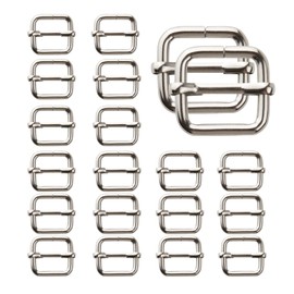 TAIYOU Pack of 20 Adjustable Sliding Buckles Metal Buckles Triglide Slider Belt Adjuster Belt Buckles Slider Bag Accessories for Handbags Purse Backpack Silver 20 mm, silver
