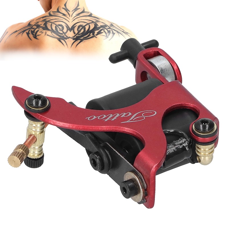 Red Portable Alloy Coil Tattoo Machine Casting Beginner Tattooist Tattoo