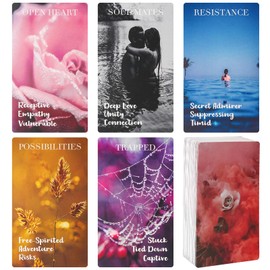 Fofeadm Oracle Cards, 78 PCS Love Oracle Cards Deck with Meaning on Them, Love Oracle Cards for Beginners, Answers to Guiding You Through Life and Love Questions