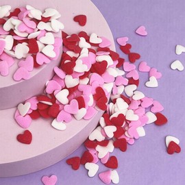 Valentines Sprinkles for Baking, Pink White and Red Heart Sprinkles for Cake Decorating, 3.53oz Valentine Sprinkles for Cookies, Cake, Cupcake, Ice Cream, Strawberries Toppings