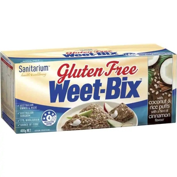 Sanitarium Weet-Bix Gluten Free Coconut & Cinnamon Breakfast Cereal 400g