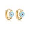 Blue Turkey Evil Eye Small Hoop Earrings for Women18K Gold