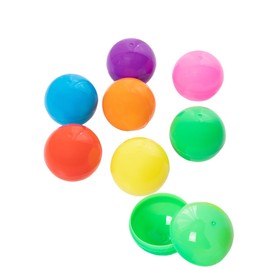 Gachagacha Clear Colorful Capsules Set of 100 1.3 inches (32 mm) Gachapon Galapon Crane Game (Vivid Color)