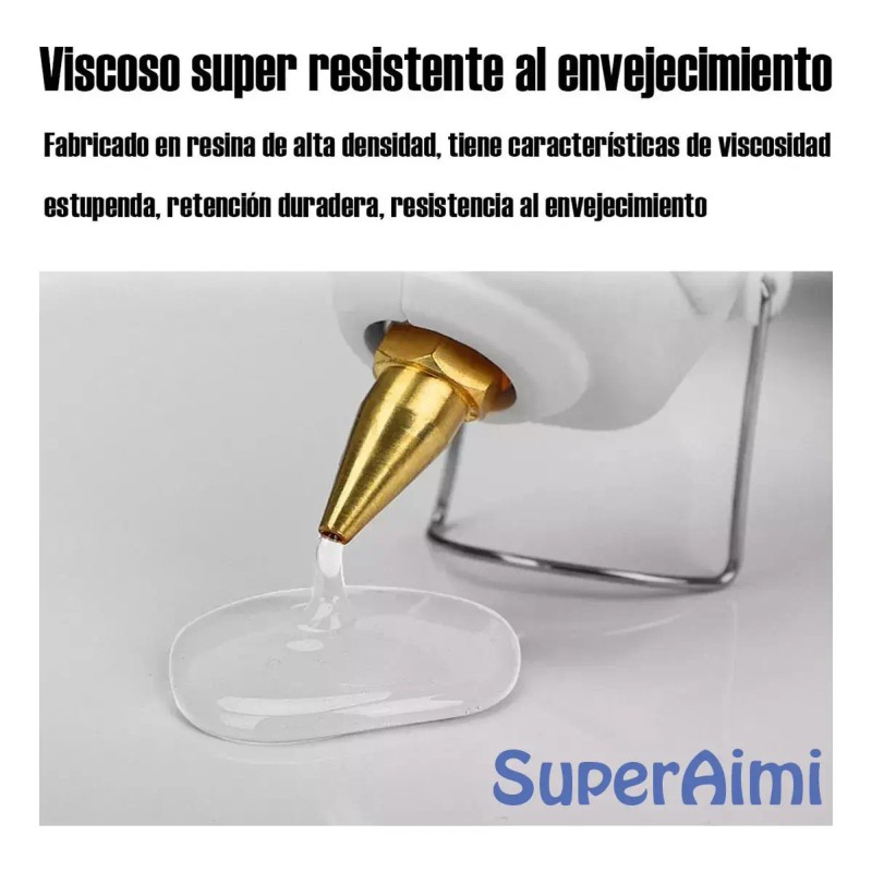 Barra De Silicona Transparente 1kg Alta Viscosidad 7mm