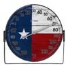 104-105TX La Crosse 5" Texas Flag Indoor/Outdoor Dial Thermometer with