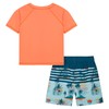 Ocean Pacific Boys' Rashguard and Trunks Swimsuit Set, Tropical, 18