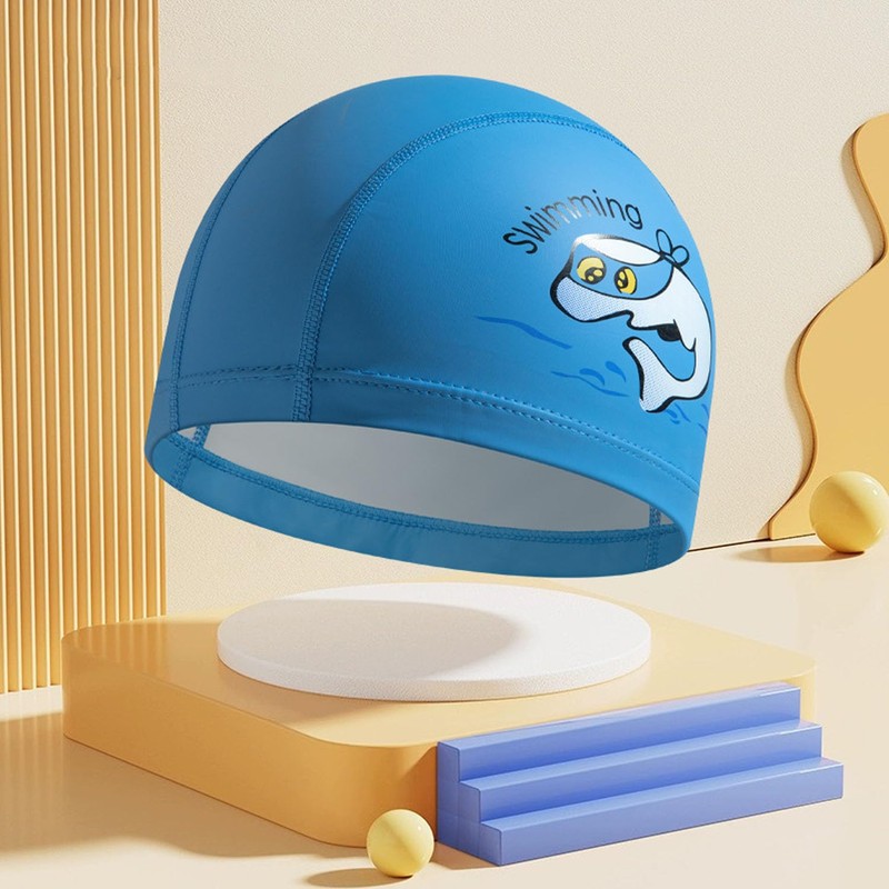 Kid Swimming Cap 3 pcs，Cute Children Cartoon Swimming Hat Caps,