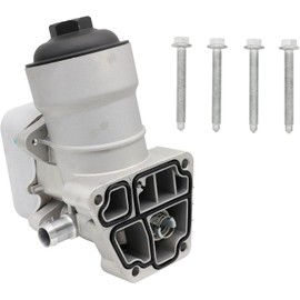 NOVAPARTS Upgraded Aluminum Oil Cooler Filter Housing Assembly w/Gasket for 2012 2013 2014 Volkswagen VW Passat TDI SE SEL 2.0L Diesel#03L115389B 03L115389H 03L115389C 03L115389G
