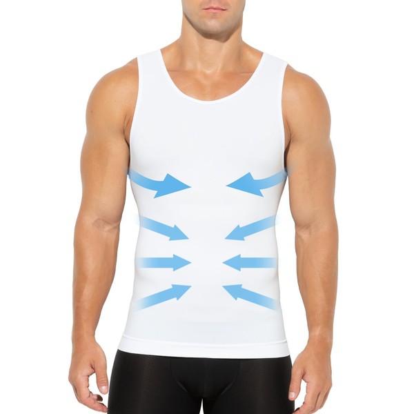 Casey Kevin Shapewear Men's Tummy Control Undershirt Body Shaper For