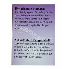 200 Grams Each Charging/Rock Crystal and Hematite in Bag Discharge with Instructions