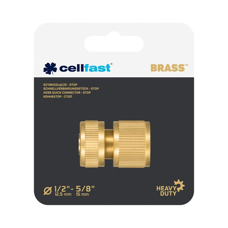 Cellfast Quick Connector, Repairer, Quick Coupling, BRASS™ Stop Brass 1/2