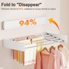 Vasunray Wall Mounted Clothes Drying Rack Folding Indoor, Foldable Laundry