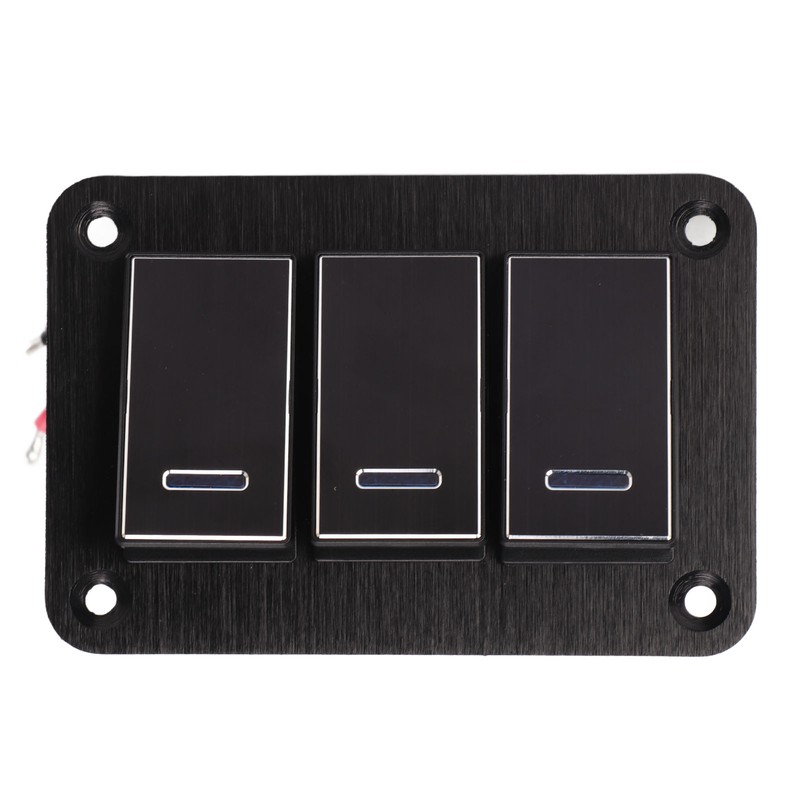 3 Gang Rocker Switch Panel Waterproof Pre Wired Aluminum Alloy