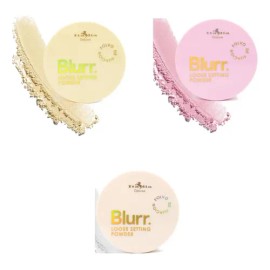 Kit Blurr Italia Deluxe Loose Powder: Polvo Suelto Fijador Translucent, Pink & Honey