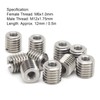 Male Thread Reducing Nut 10 Pieces Stainless Steel Thread Reducer