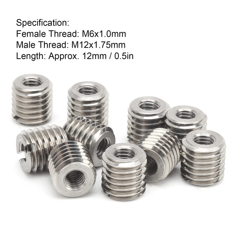 Male Thread Reducing Nut 10 Pieces Stainless Steel Thread Reducer