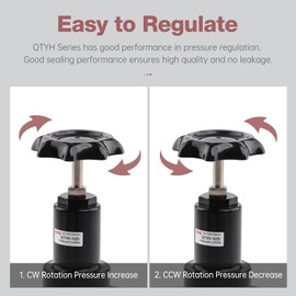 SNS Air Pressure Regulator Female Thread 3/4 NPT 0-500 PSI Adjustable, Bracket, with Gauge QTYH-N20