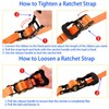 Jet Ski Ratchet Strap,3 Point Tie Down Strap for Jet