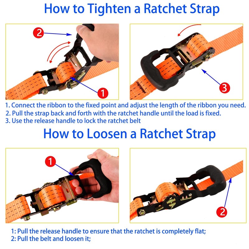 Jet Ski Ratchet Strap,3 Point Tie Down Strap for Jet