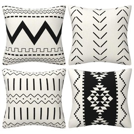 Decorative Throw Pillow Covers 18x18 inch Set of 4 Pink Flower Cushion Covers 45 x 45 cm Linen Square Rose Floral Throw Pillow Cases for Bedroom Living Room Sofa Couch Bed Cushion Cases Wedding Decor