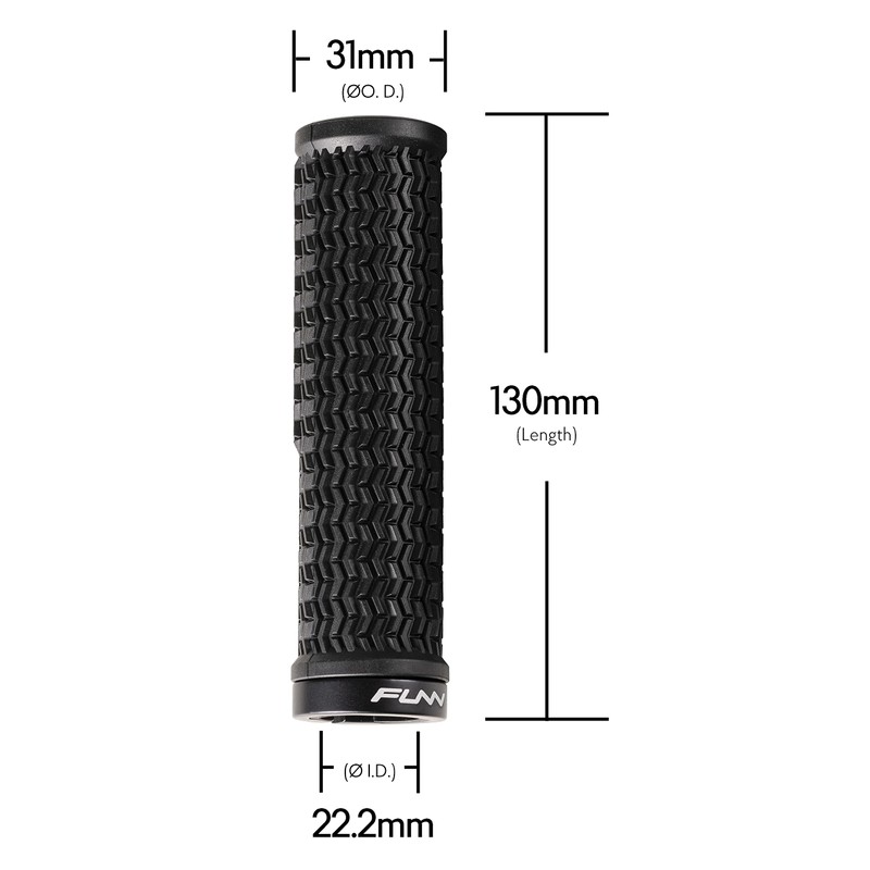 Funn Holeshot Mountain Bike Grips With Single Lock On Clamp,