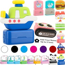 KoelntDIY Sello de nombre personalizado para ropa infantil, sellos personalizados para ropa, sellos personalizados con nombre 25 estilos (6 colores de tinta)