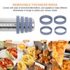 Rolling Pin Dough Roller Stainless Steel with 4 Silicone Guide