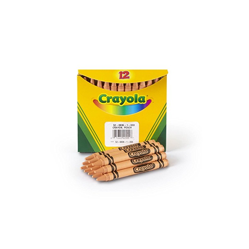 Crayola Crayons, Peach, Single Color Crayon Refill, 12 Count Bulk