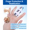 2 Pieces Finger Splints Metal Support Brace - Soft Foam