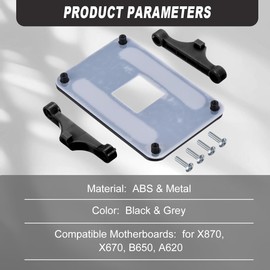 GATSUZG 2 Pack AM5 CPU Backplate & Heatsink Mounting Bracket for AMD Motherboards(X870/X670/B650/A620), Cooling Fan Heatsink Retention Plate for Water & Air Cooling, with Screwdriver, Mini Scraper