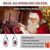 Seiyang Santa Claus Dangle Earrings 925 Sterling Silver Christmas Teardrop