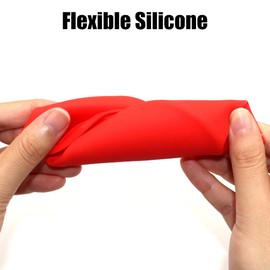 Silicone Cake Mold Baking Pan Round 4 Inch Non-Stick Bakeware Pan Reusable Cake Pan, Red, Set of 6