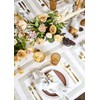 Solino Home Linen Placemats Set of 4 - White/Natural Shimmer