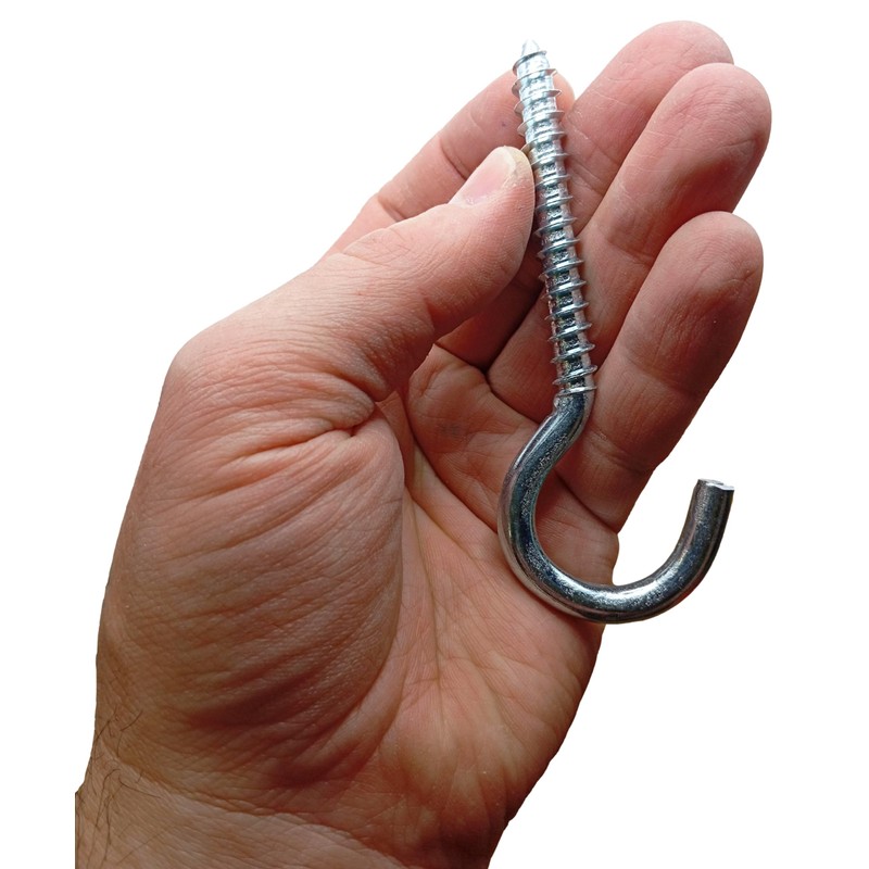 LLB 4 inch Screw-in Hooks Large Heavy Duty Cup Hooks