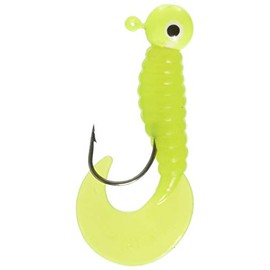 Johnson Swimming Grubs Chartreuse Fishing Bait, Yellow, 3" | 8cm / 1/4 oz