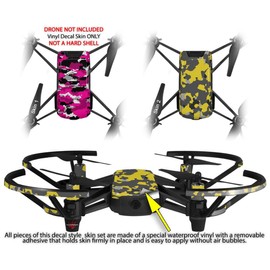 Skin Decal Wrap 2 Pack Compatible with DJI Ryze Tello WraptorCamo Digital Camo Hot Pink Drone NOT Included