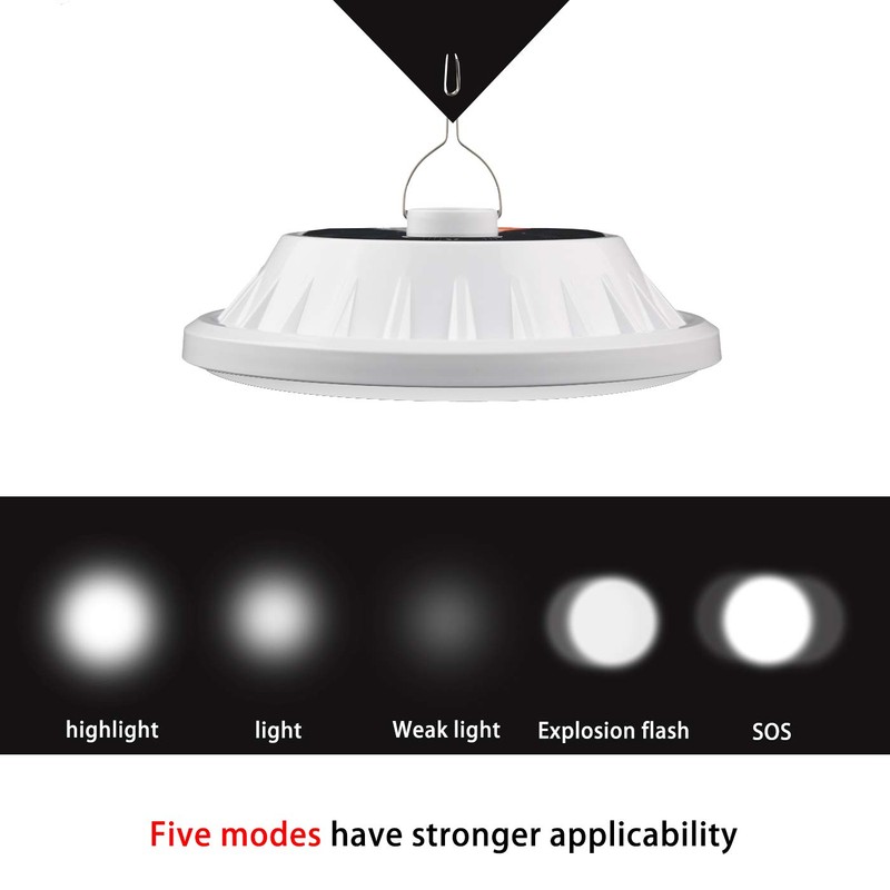 WholeFire USB Solar Camping Light with Remote Control - Hanging