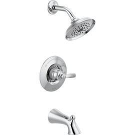 Delta Woodhurst 14 Series Bathtub and Shower Faucet Set, Chrome Shower Head and Handle Set, Valve Trim Kit, Chrome T14432 (Valve Not Included)