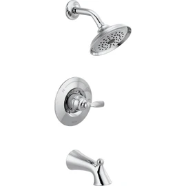 Delta Woodhurst 14 Series Bathtub and Shower Faucet Set, Chrome Shower Head and Handle Set, Valve Trim Kit, Chrome T14432 (Valve Not Included)