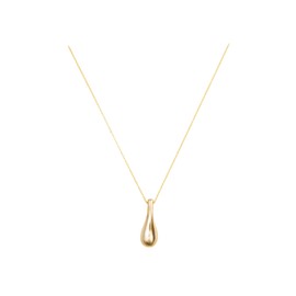 Gold&Deer 14KGP Amber Drop Long Necklace White Gold / 골드앤디어 14KGP 앰버 드롭 롱 목걸이 화이트골드
