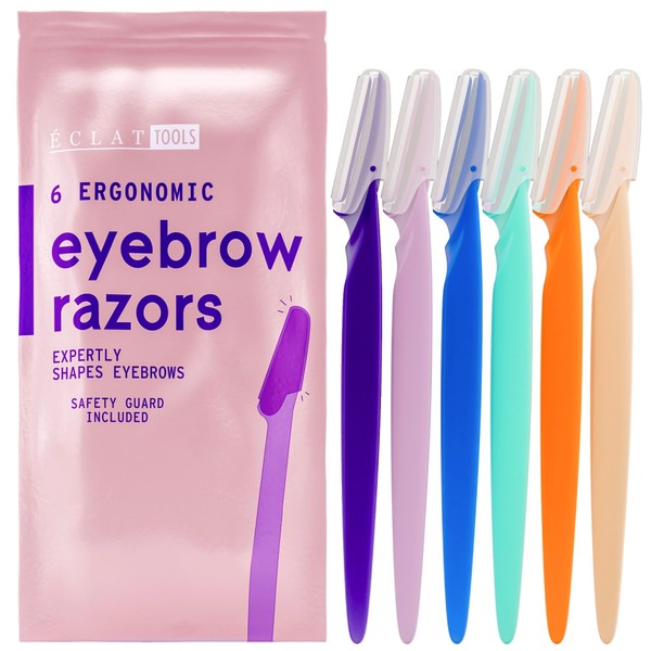 Eyebrow Razor & Facial Razor – Face Razor With NETT Blade – More Precise, Better Exfoliation – Hair Removal & Dermaplaning Blades for Face - Eyebrow Shaver, Face Razors For Women, Face Shaver – 6 PCS