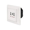 LogiLink PA0254 Flush-Mounted Socket with 2 x USB-A and 1